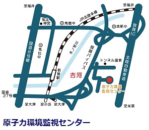 福井県原子力環境監視センター周辺地図